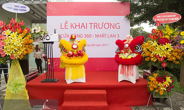 Mẫu Khai Trương Sang Trọng Được Ưa Chuộng